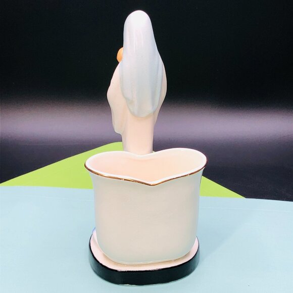 Vintage 60s SHAFFORD Porcelain Madonna with Baby Planter Rosary Holder Figurine - Picture 6 of 15